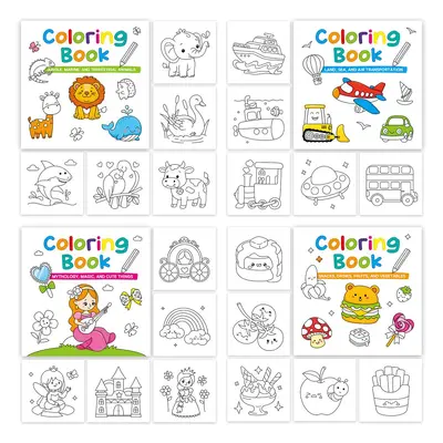 Mini-Malbuch mit 50 Seiten für Kinder, praktisches Taschenformat
