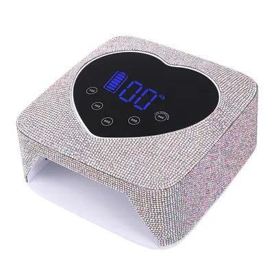 Neue diamantbeschichtete Maniküre-Lichtherapiemaschine mit kabellosem Laden und Aufbewahrung tragbare Maniküre-Lichtherapiemaschine Backofen-Lampe Trockner