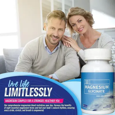 Magnesium Glycinate Capsules, 60 Count, English Label, OEM Custom
