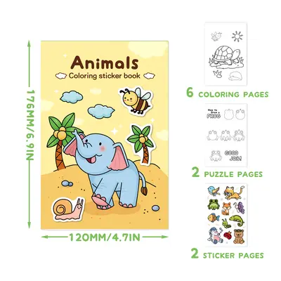 Çocuklar İçin Çıkartmalı Boyama Kitabı, Parti ve Bayram Etkinliği - 3
