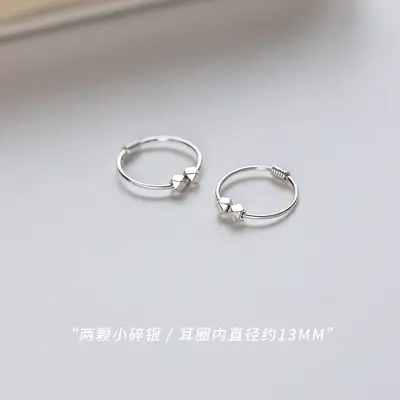 999 Sterlingsilber Stecker Ohrringe Damen, Nischendesign - 7
