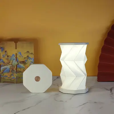 Creative Gift Mini Foldable Rotating LED Rechargeable Night Light Compact Ambiance Light Portable Cultural Creative Small Gift - 7
