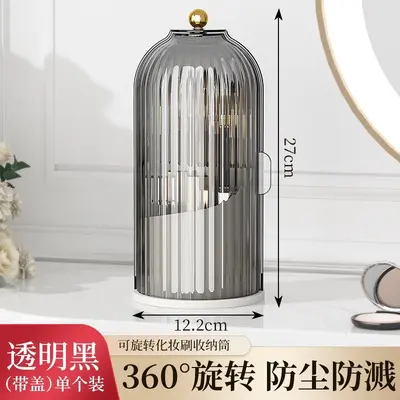 Drehbare Kosmetik-Aufbewahrungsbox, transparenter Schreibtisch-Organizer - 7