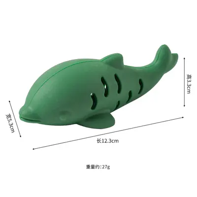 Silicone Fish Cat Toy, Slow Feeder, Chew-Resistant - 12