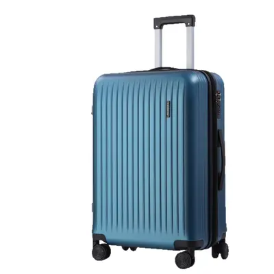 Großvolumige Hartschalenkoffer mit Trennwänden, einfaches Design, Universalrollen aus Aluminium, Reisekoffer mit erhöhtem Verschluss und Reißverschluss