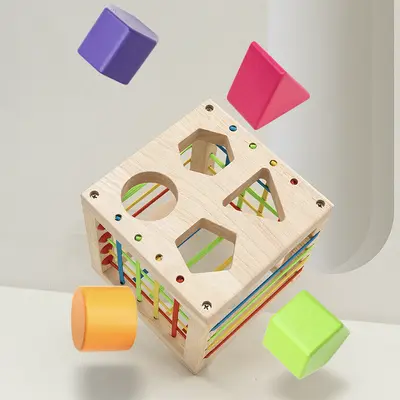 Children's Wooden Early Education Shape Matching Box, Educational Toy - 3