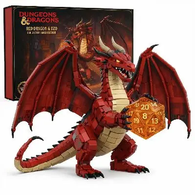 Dragons & Dungeons D&D Temalı Ejderha Tipi Yapı Taşları Montajlı Yapı Taşları Oyuncak Model Fabrika Toptan Satışı 3D Montaj