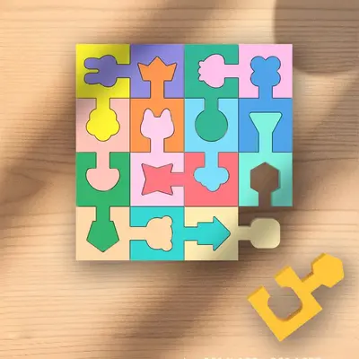 Montessori Geometric Shape Matching Blocks for Early Education - 2