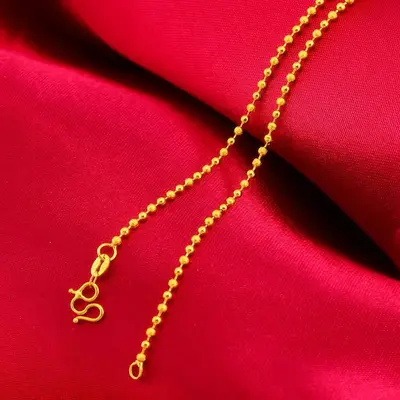 Vietnamesische Sandgold-Halskette 24 Karat für Frauen, langlebig, hochwertiges Nischenoberteil-Schlüsselbein-Kettenglieder, imitiertes Gold-Kettendesign