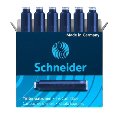 Schneider Füllfederhalter-Tintenpatronen, europäischer Standard, Schwarz/Blau/Blauschwarz