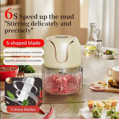 Mini-Knoblauchzerkleinerer Knoblauchpresse kabelloses elektrisches Knoblauch-Zerkleinerungsgerät Babybrei-Mühle Knoblauchpaste-Zerkleinerungsgerät Küchenmaschine