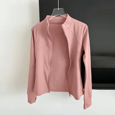 Women's yoga jacket, windproof, fleece lined - 10