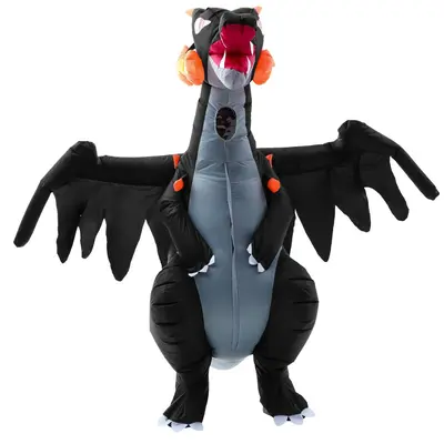 Karnaval ateş püskürten ejderha şişme kostüm, yetişkin cosplay - 4
