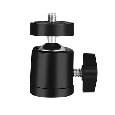 Metal kamera gimbal tripod fotoğrafçılık aksesuarları evrensel 1/4 vidalı küçük gimbal canlı yayın ışığı 360 derece döner