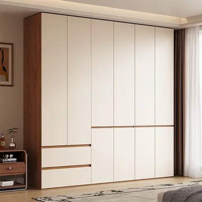 Thickened Solid Wood Bedroom Wardrobe, 60 cm Deep Floor-Standing Storage Cabinet - 2