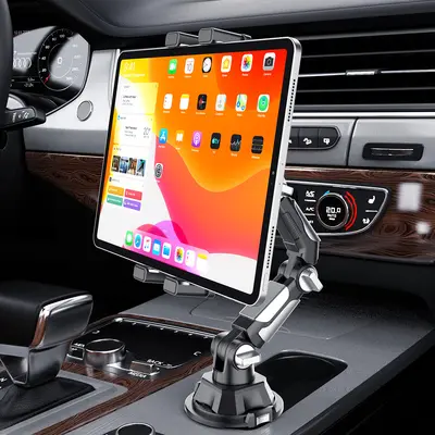 Extendable Car Phone and Tablet Holder with Long Arm and Cup Base Mount - 3