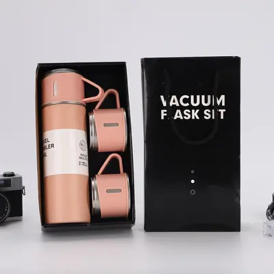 304er Edelstahl-Vakuumbecher, Geschenkset mit drei Deckeln - 8
