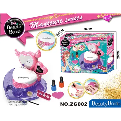 Cross-border Children's Cosmetics Set Vanity Beauty Nail Station Pretend Play DIY Toy Gift Box Wholesale Custom - 8