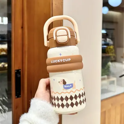 Thermobecher aus 316er Edelstahl mit Schnappdeckel und Tragegriff - 7