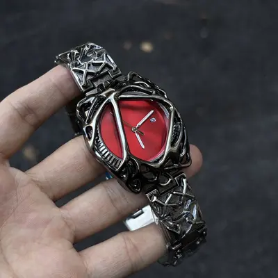 Y2K erkek saati, örümcek ağı alabaster, su geçirmez - 12