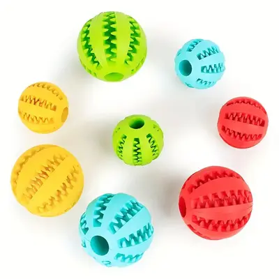 Treat Dispensing Ball Dog Toy for Small Breeds, Durable Teeth Cleaning - 6