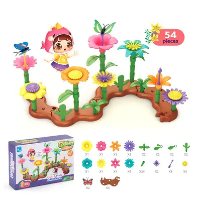 Garden Theme DIY Building Block Set, Creative Play House for Kids - 13