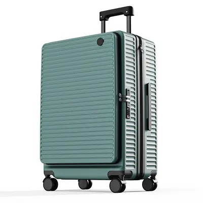 Side-Opening Expandable Combination Lock Luggage Set, Travel Suitcase with Carry-On Size - 8