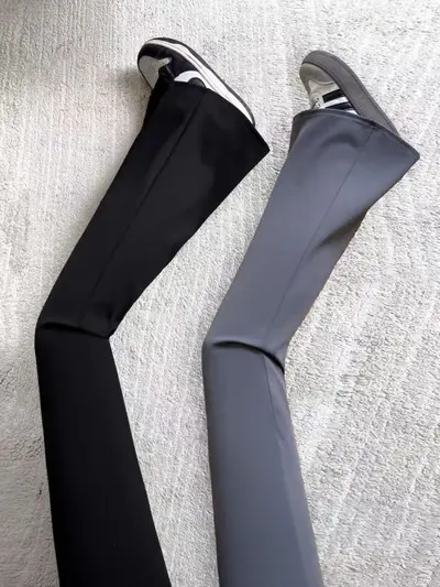 Mikro-Flare-Damenhose mit hoher Taille, bauchformend - 1