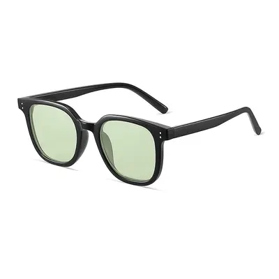 Unisex Retro-Sonnenbrille in Braun und Hellblau - 9