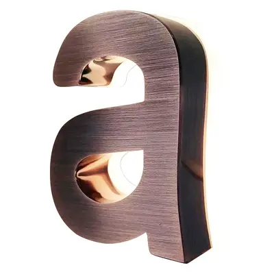 Edelstahl-Buchstaben-Ladenschild mit LED, Acryl-Option