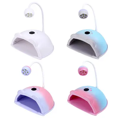 Dual lamp 2-in-1 UV manicure curing machine rotatable