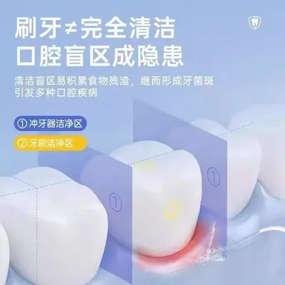 Electric oral irrigator, portable, sonic water flosser for orthodontic care