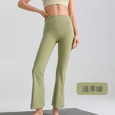 Yoga flare pantolon kadın, yüksek bel, inceltici, yumuşak - 8
