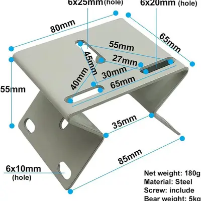 Wall corner metal bracket for PTZ surveillance camera installation