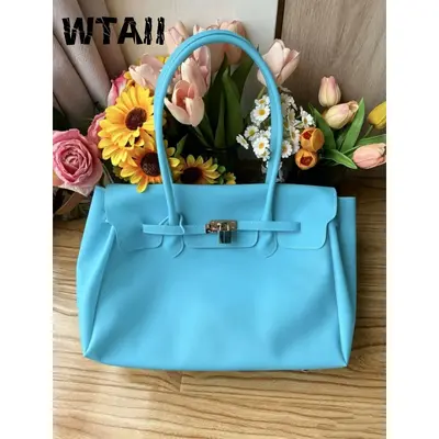 Transparent Jelly Tote Bag, Large Capacity, Women's Underarm Bag - 12