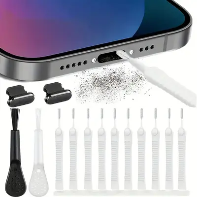 C Tipi veri bağlantı noktası USB toz fişi cep telefonu şarj bağlantı noktası metal toz fişi fırçalı temizleme kapağı ile uyumlu