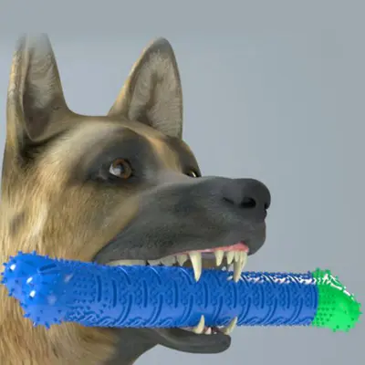 Detachable Bone Dog Chew Toy with Teeth-Cleaning Brush - 5