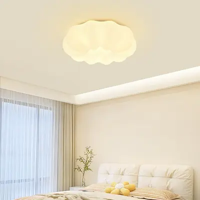 Krem Renkli Modern İskandinav Tavan Lambası, Çocuk Odası, Bulut Tasarım