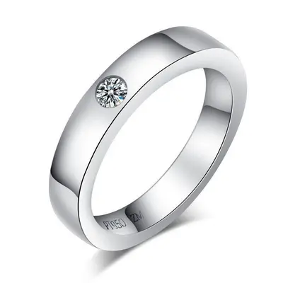 Sechszackiger Moissanit-Ring, Verlobung, Paarstil - 8