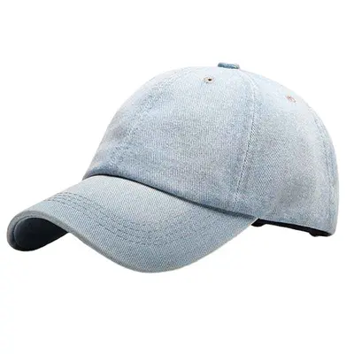 Women's summer hat denim baseball cap custom embroidered logo sun protection duck hat washed sports cap