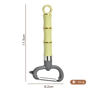 Multifunctional peeler with bamboo handle, long shaft - 7