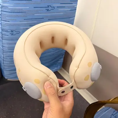 Inflatable U-shaped neck pillow, foldable and portable - 6