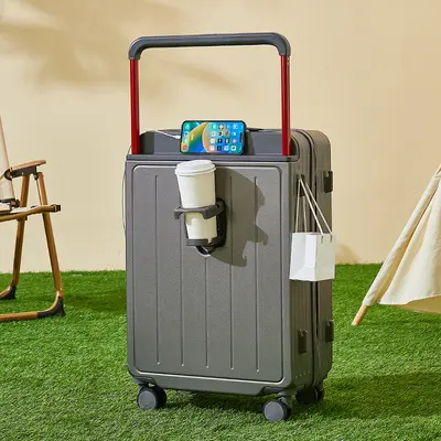 Neues breites Trolley-Koffer-Damenmodell Handgepäck-Koffer großes Fassungsvermögen Reisekoffer Farbkontrast-Trolley-Koffer hoher ästhetischer Wert Zahlenschloss-Koffer - 12
