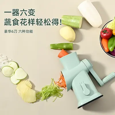 Drum vegetable slicer multifunctional hand-crank potato slicer - 4