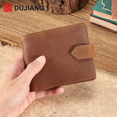 Erkek Gerçek Deri Retro Cüzdan, Dana Derisi, Çok Kartlık