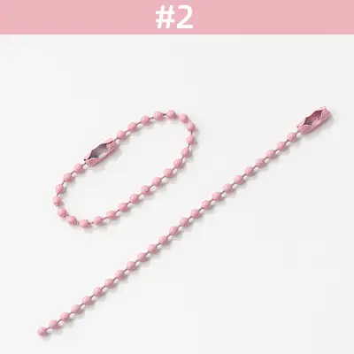 Macaron Colour Metal Bead Chain 2.4 mm for DIY Key Tags - 8