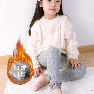 Girls' Thick Autumn Winter Warm Leggings, Children's Tights