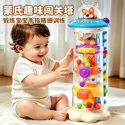 Baby Fun Adventure Развивающая игрушка-пазл для раннего развития Монтессори для развития мозга детей Занятая коробка с переключателями для мальчиков и девочек Коробка с механизмами