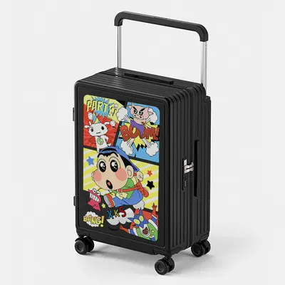 Labubu Print Combination Lock Trolley Suitcase with Silent Wheels - 11