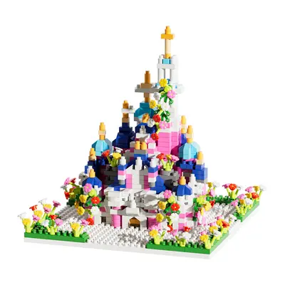 Rüya Çiçek Orman Kalesi Yapı Blokları, Lego Uyumlu, 1 Parça Mikro Parçacık